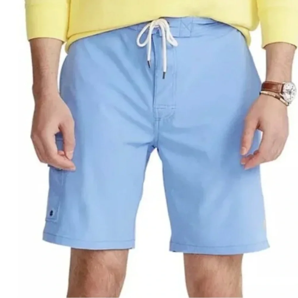 Polo Ralph‎ Lauren 8.5-Inch Kailua Classic Fit Swim Trunk Baby Blue Sz L